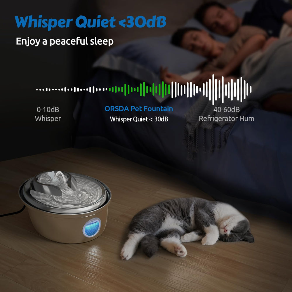ORSDA fuente para gatos, accesorios y filtros incluidos para mantenimiento