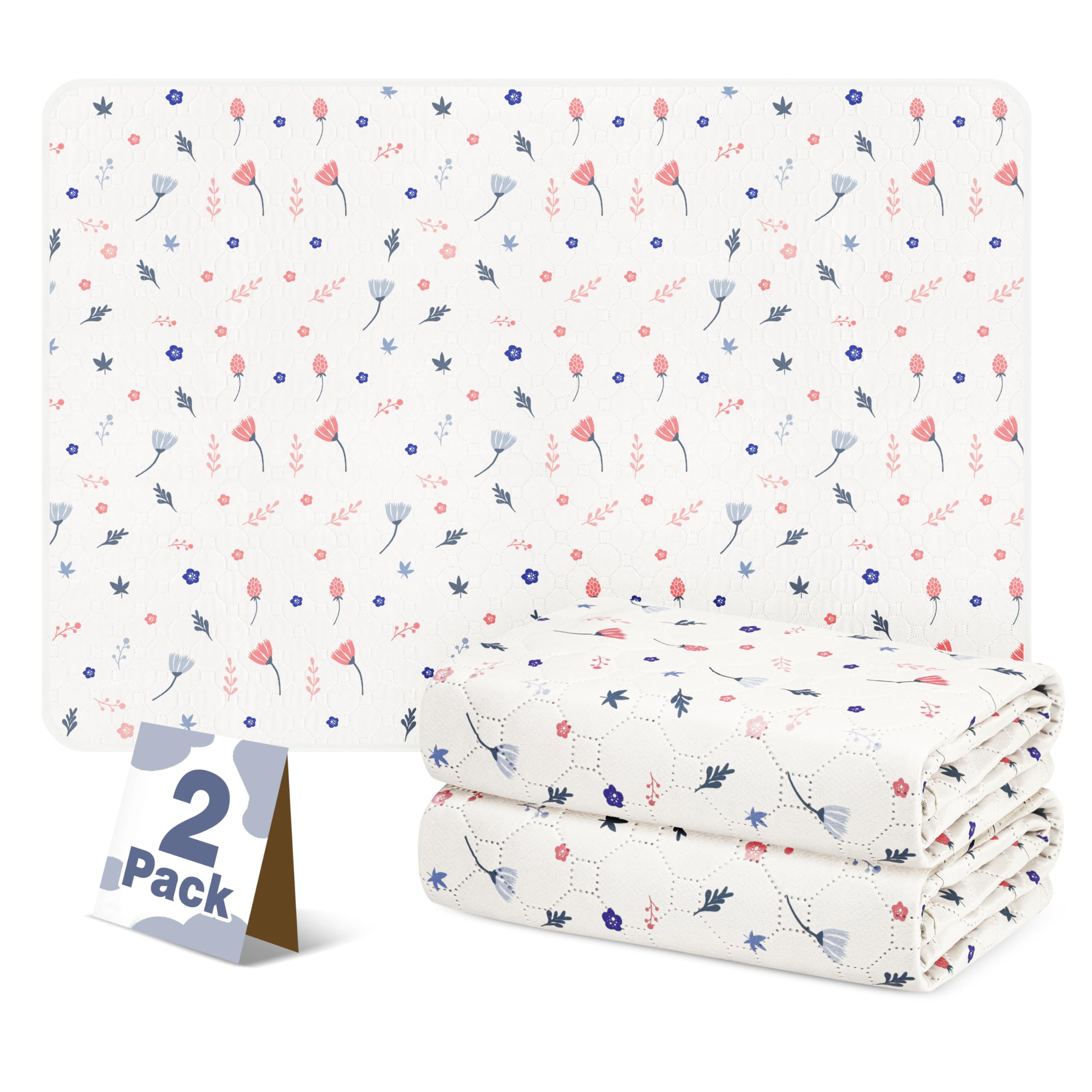 Oslianbok almohadilla de entrenamiento lavable, enfoque rosado-blanco, ideal para cachorros.