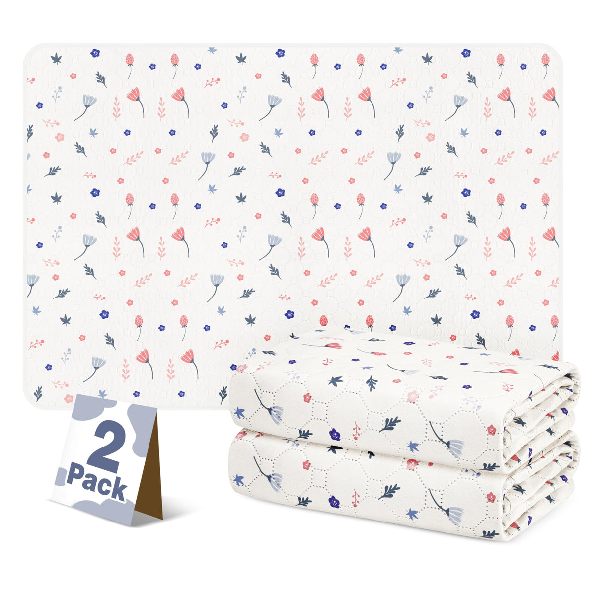 Oslianbok almohadilla de entrenamiento lavable, enfoque rosado-blanco, ideal para cachorros.