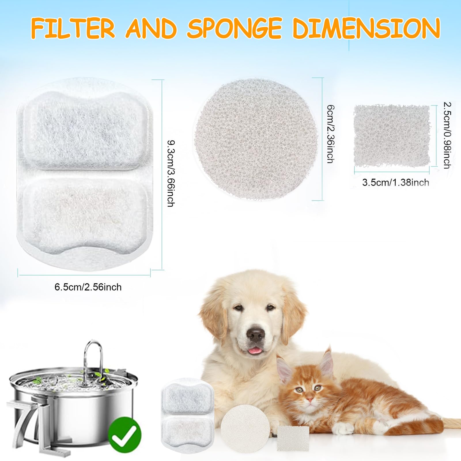 OUPUSES materiales aptos para alimentos, reposiciones duraderas para mascotas