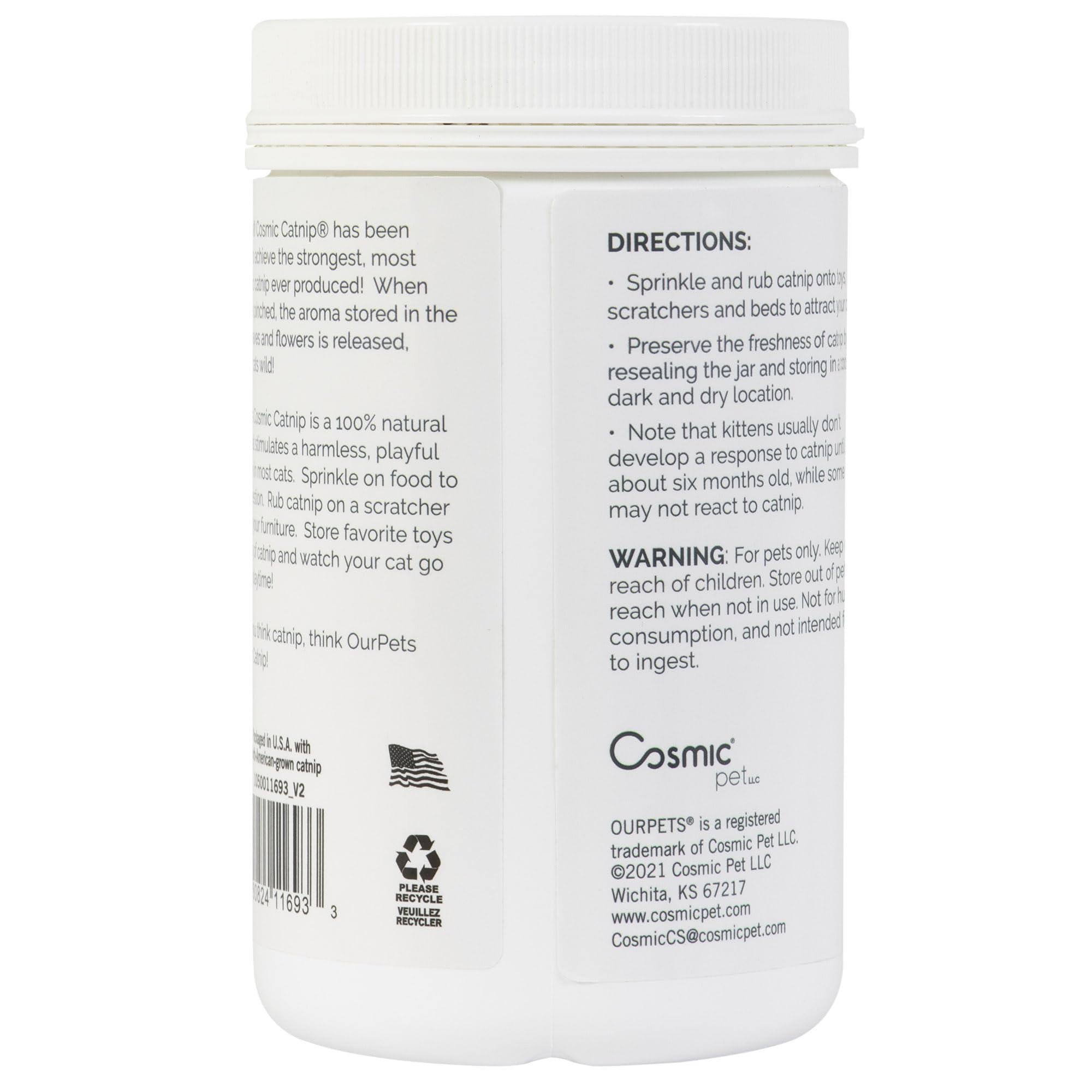 Aroma tentador de OurPets Catnip para atraer al juego felino.