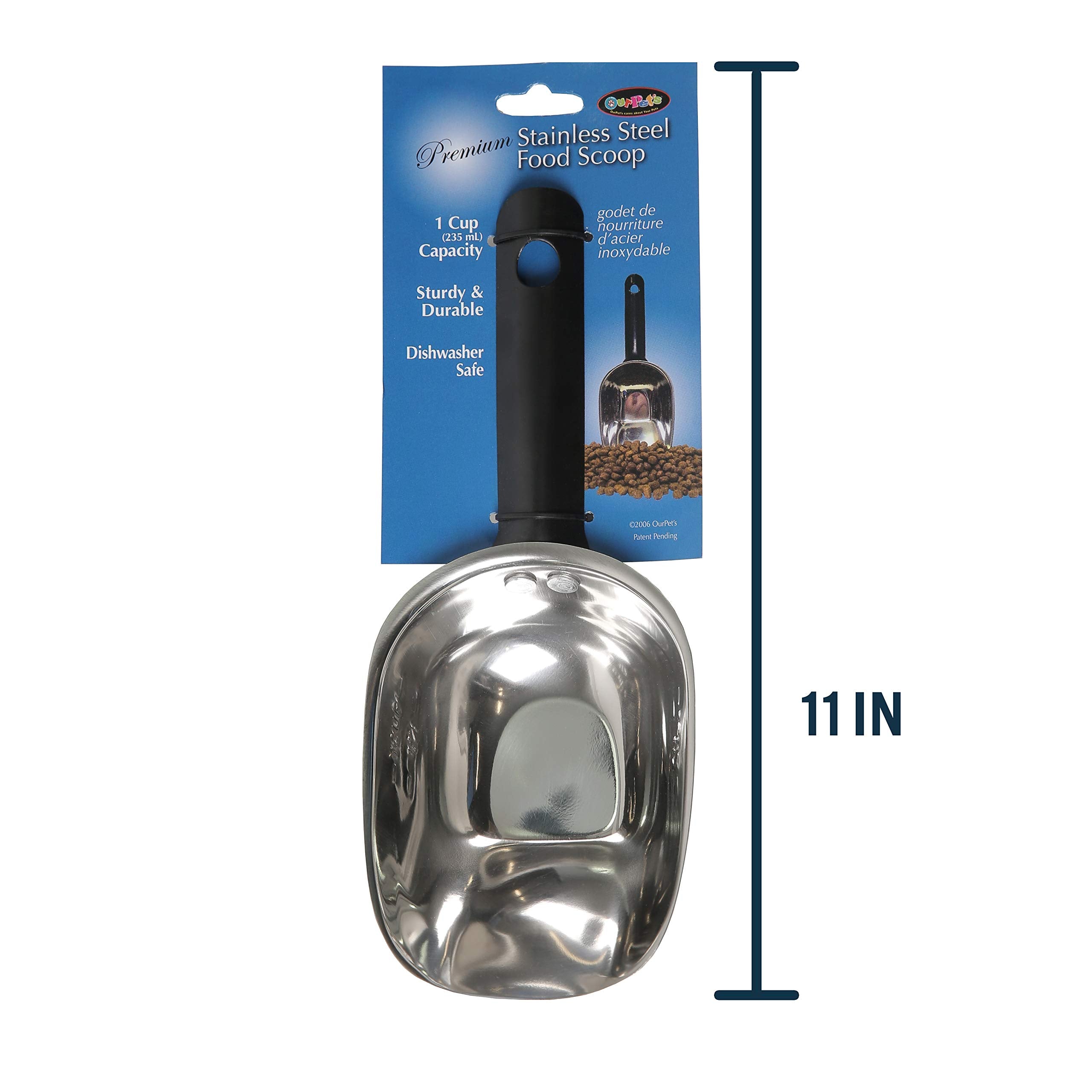 Our Pets Durapet: medidas 1/4, 1/2 y 1 taza para porciones.