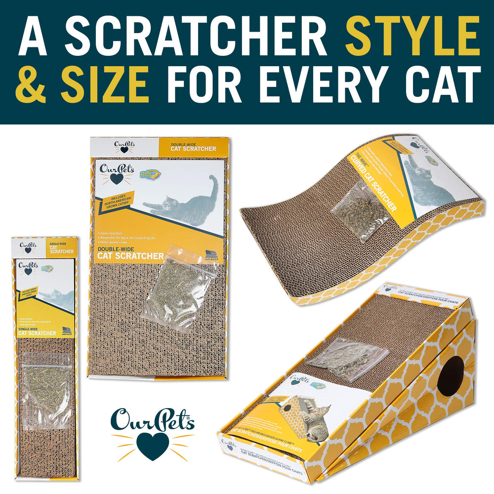 OurPets rasca-gato dimensiones 46 cm x 13 cm x 3 cm para gatos medianos