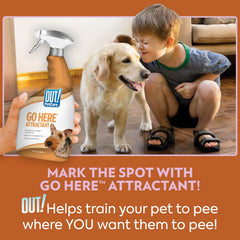 OUT! Go Here Attractant: zona designada para entrenamiento limpio y constante.