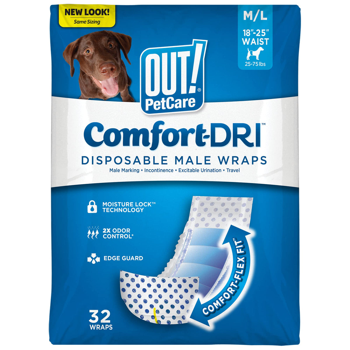 OUT! PetCare pañal macho para perro con absorción superior