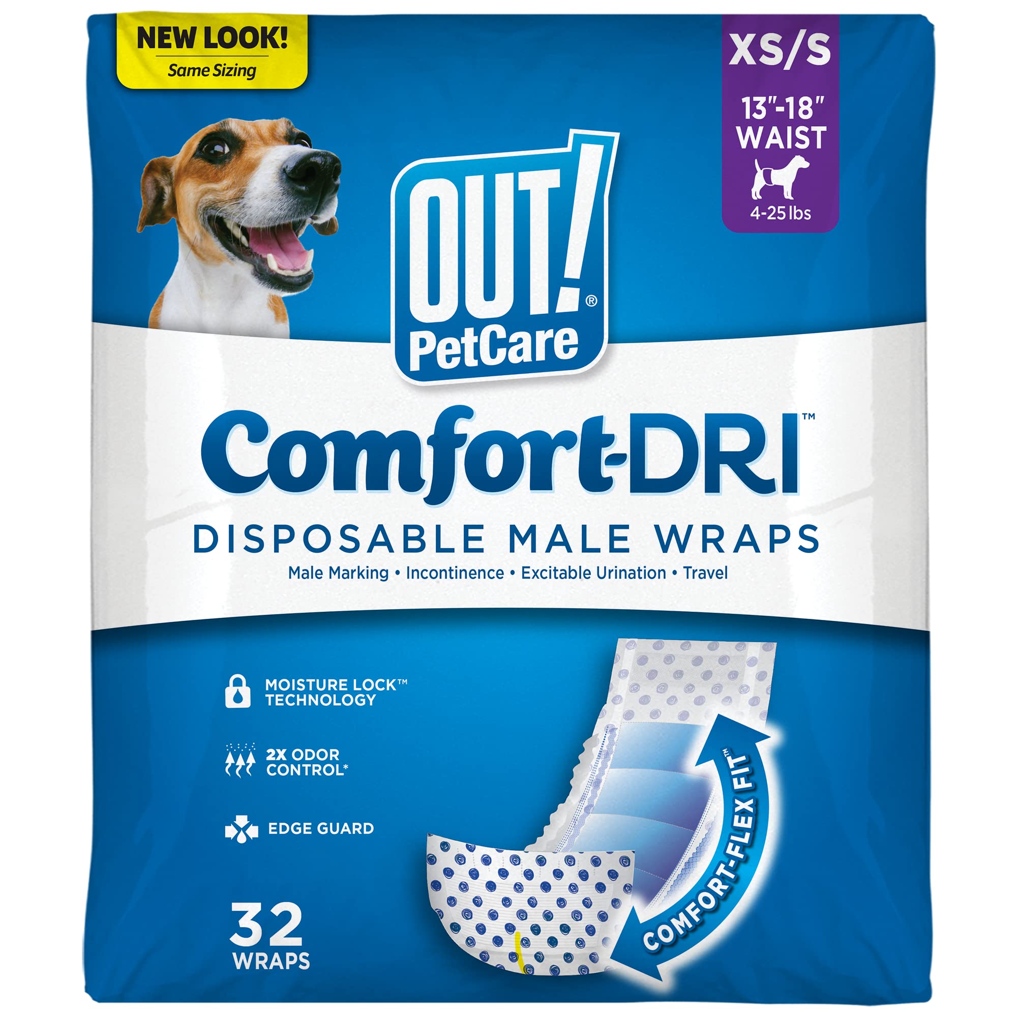 Out! PetCare pañales para perro macho tamaño XS para entrenamiento y tranquilidad