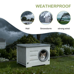 Casa exterior para gatos HDPE con aislamiento dual: mantiene temperatura estable.