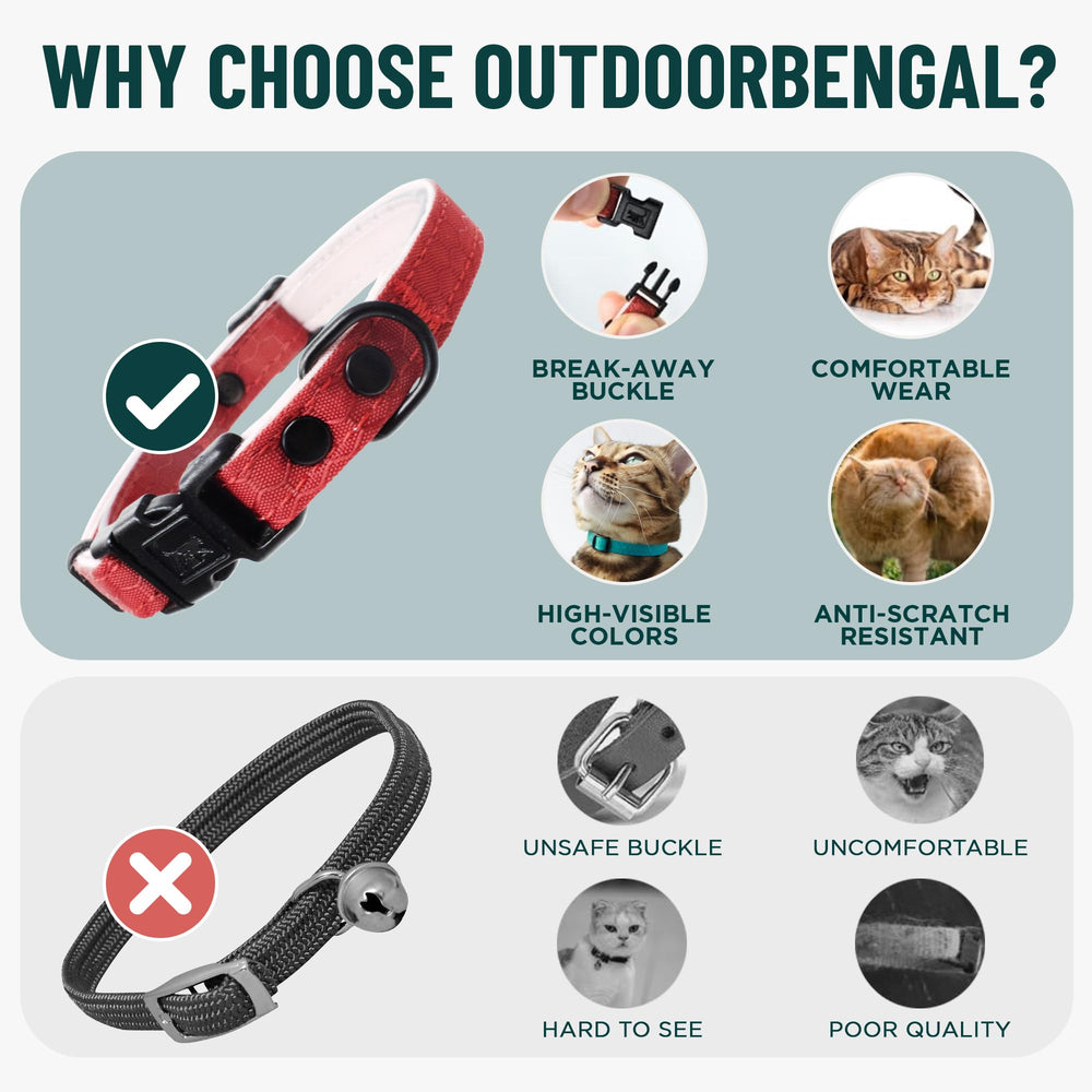 OutdoorBengal collar duradero en tela táctica para uso intenso.
