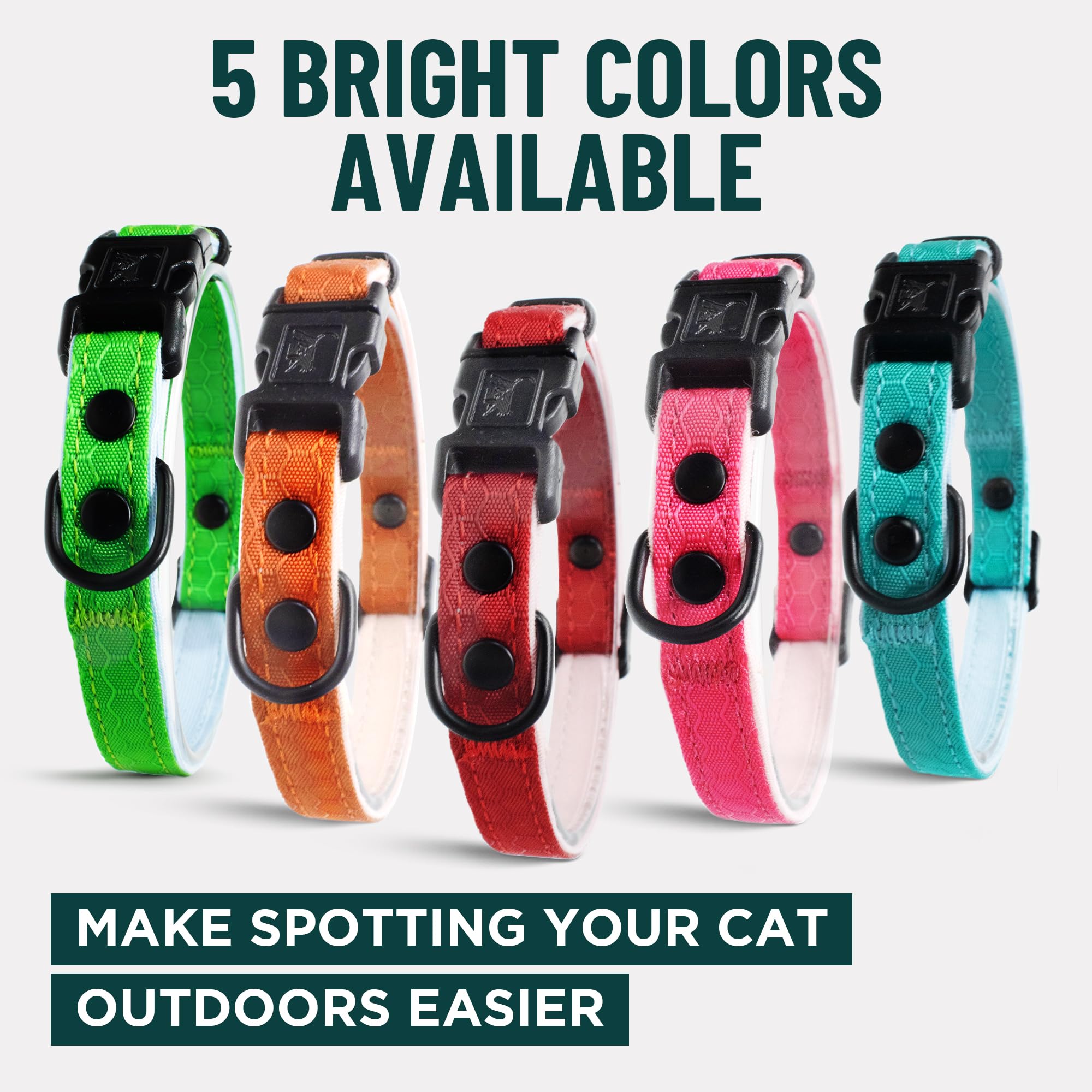 OutdoorBengal collar con cierre rápido para liberación segura.