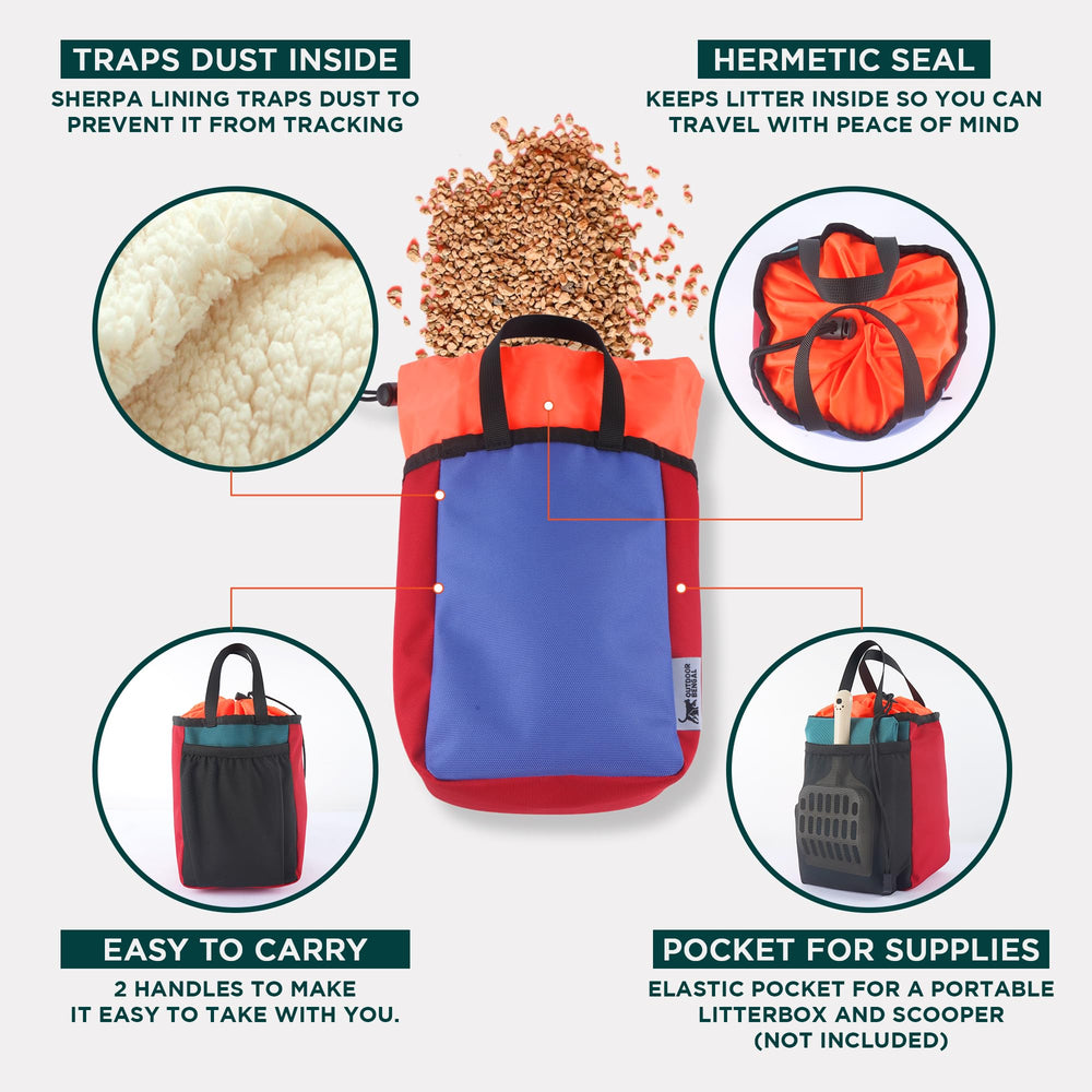 OutdoorBengal diseño evita derrames: mantiene la arena contenida durante el viaje.