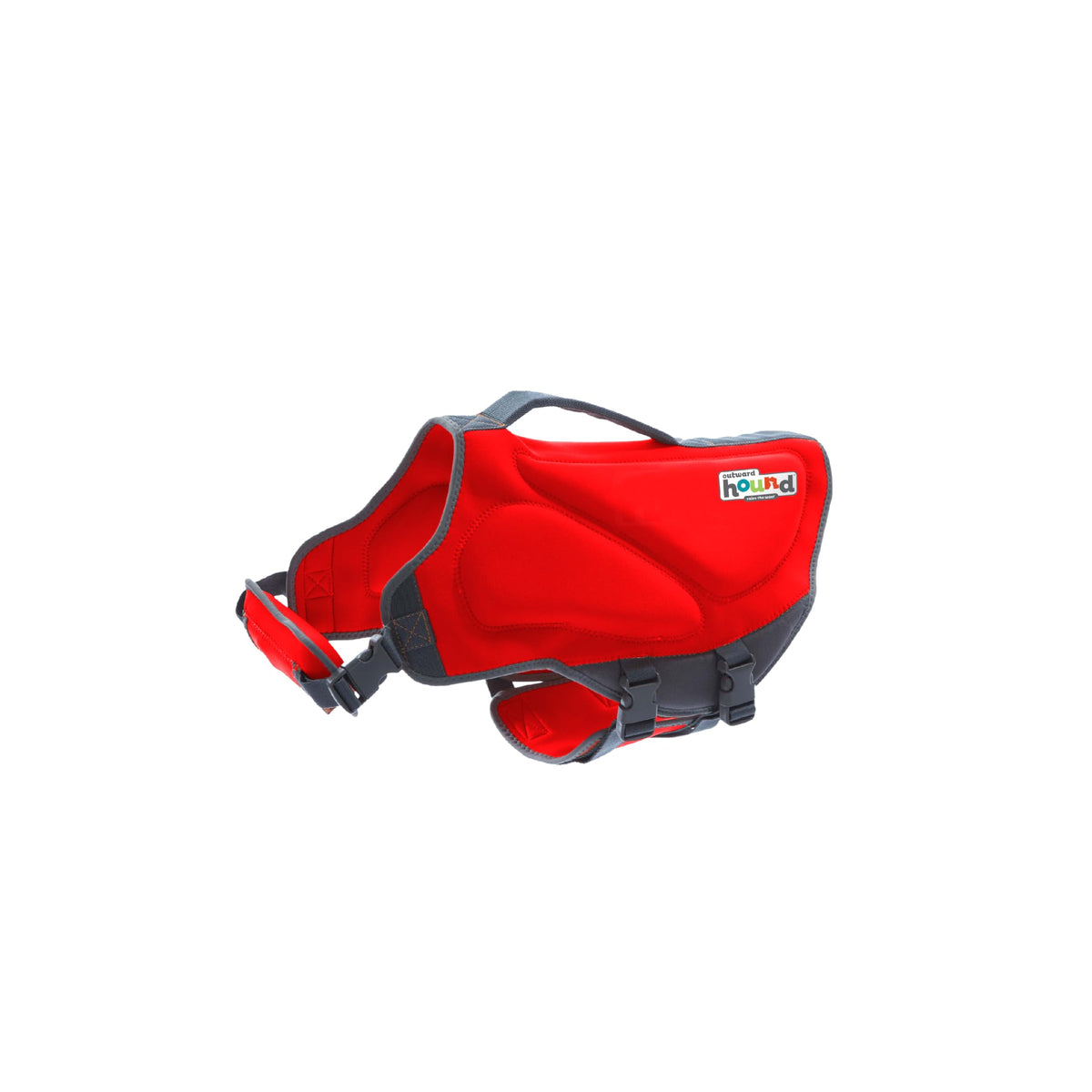 Outward Hound Dawson salvavidas rojo talla S, frente, rescate seguro