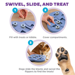 Outward Hound Dog Hide N' Slide: palancas giratorias para activar recompensas.