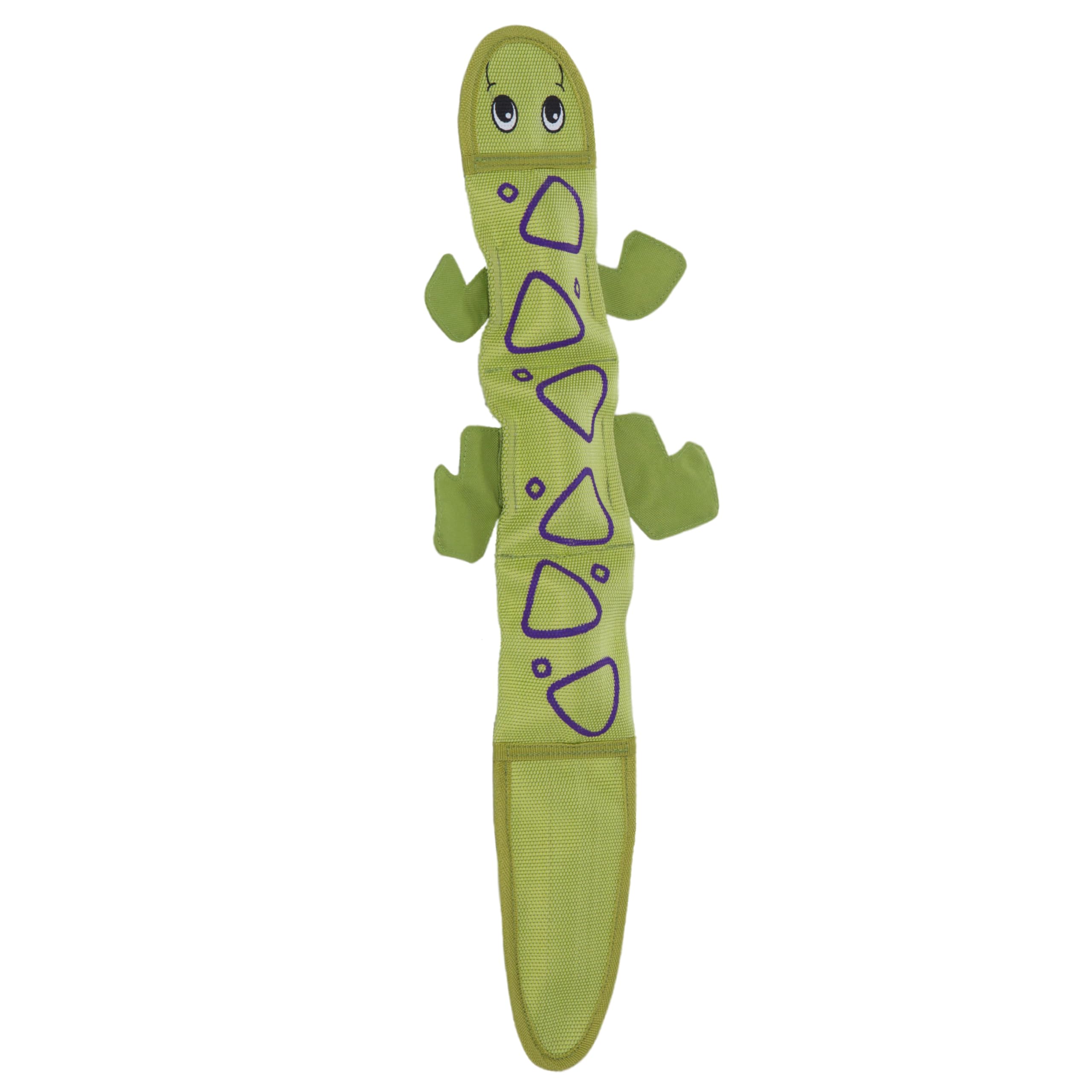 Outward Hound Fire Biterz lagarto verde, juguete interactivo con manguera para perros.