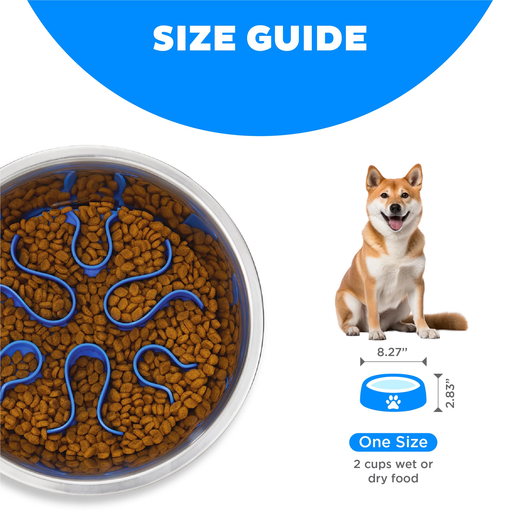Outward Hound Fun Feeder para perros medianos con capacidad de 2 tazas.