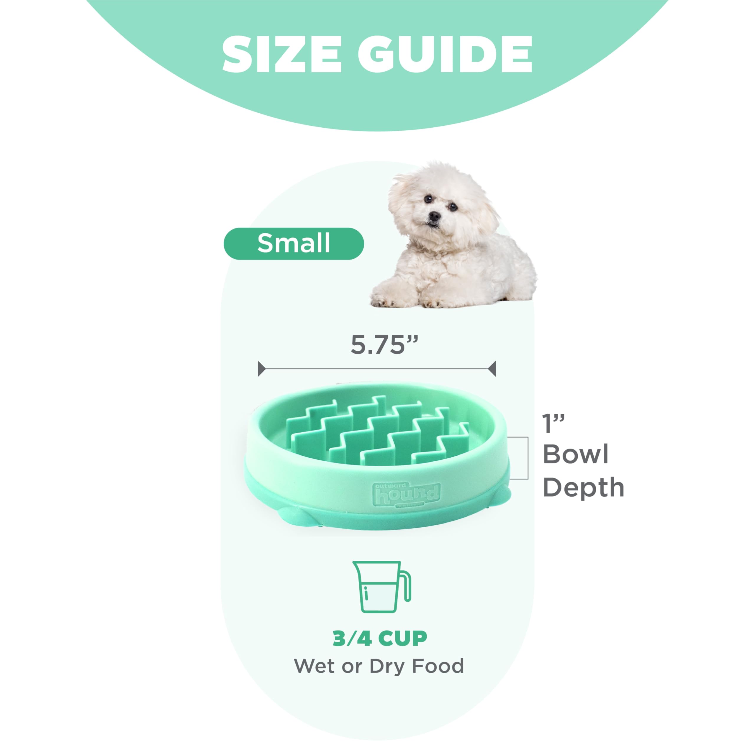 Outward Hound Fun Feeder Slo Bowl apto para lavavajillas en la rejilla superior.