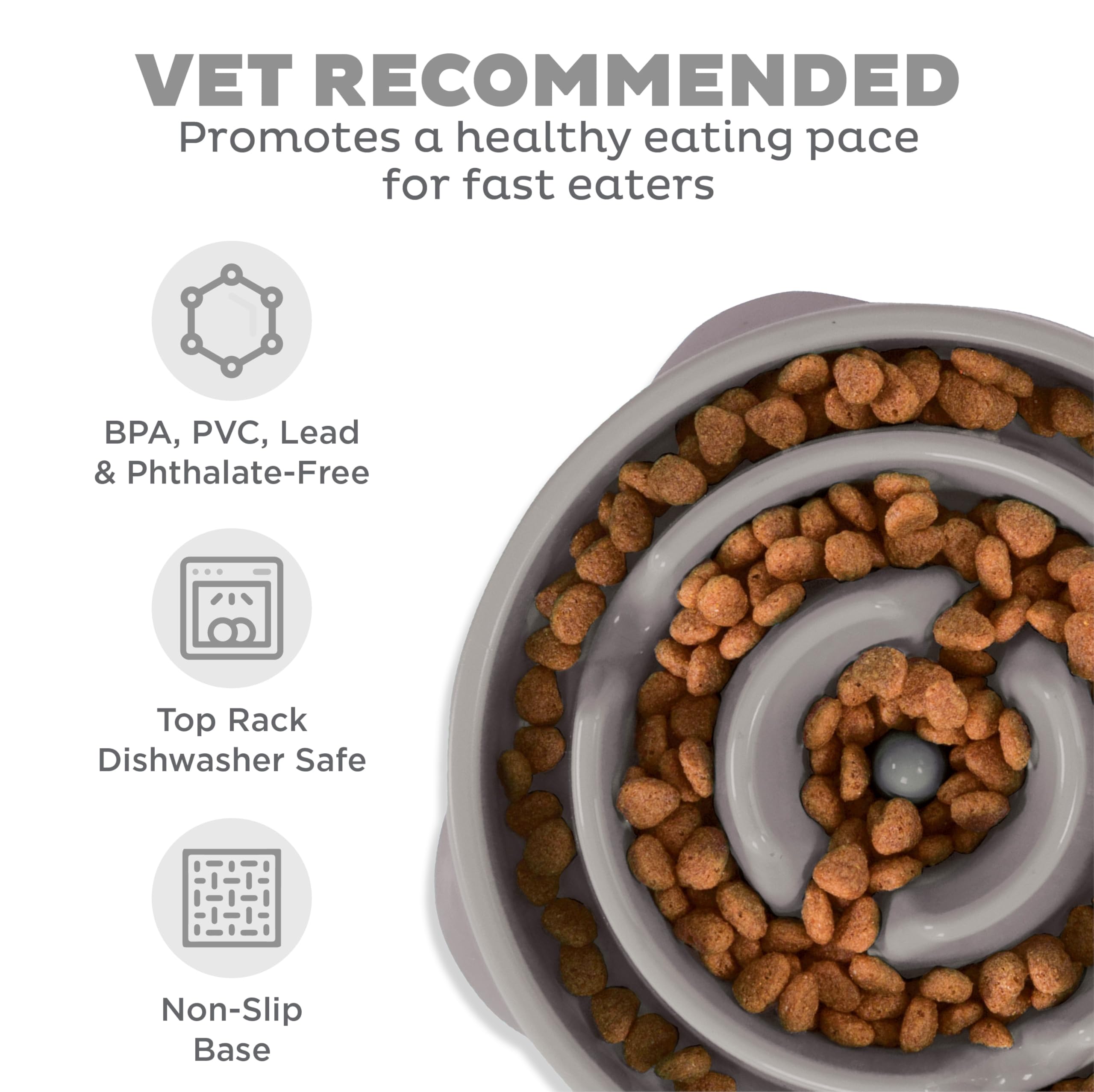 Outward Hound Fun Feeder Slo Bowl laberinto para mantener a tu perro activo durante la comida.