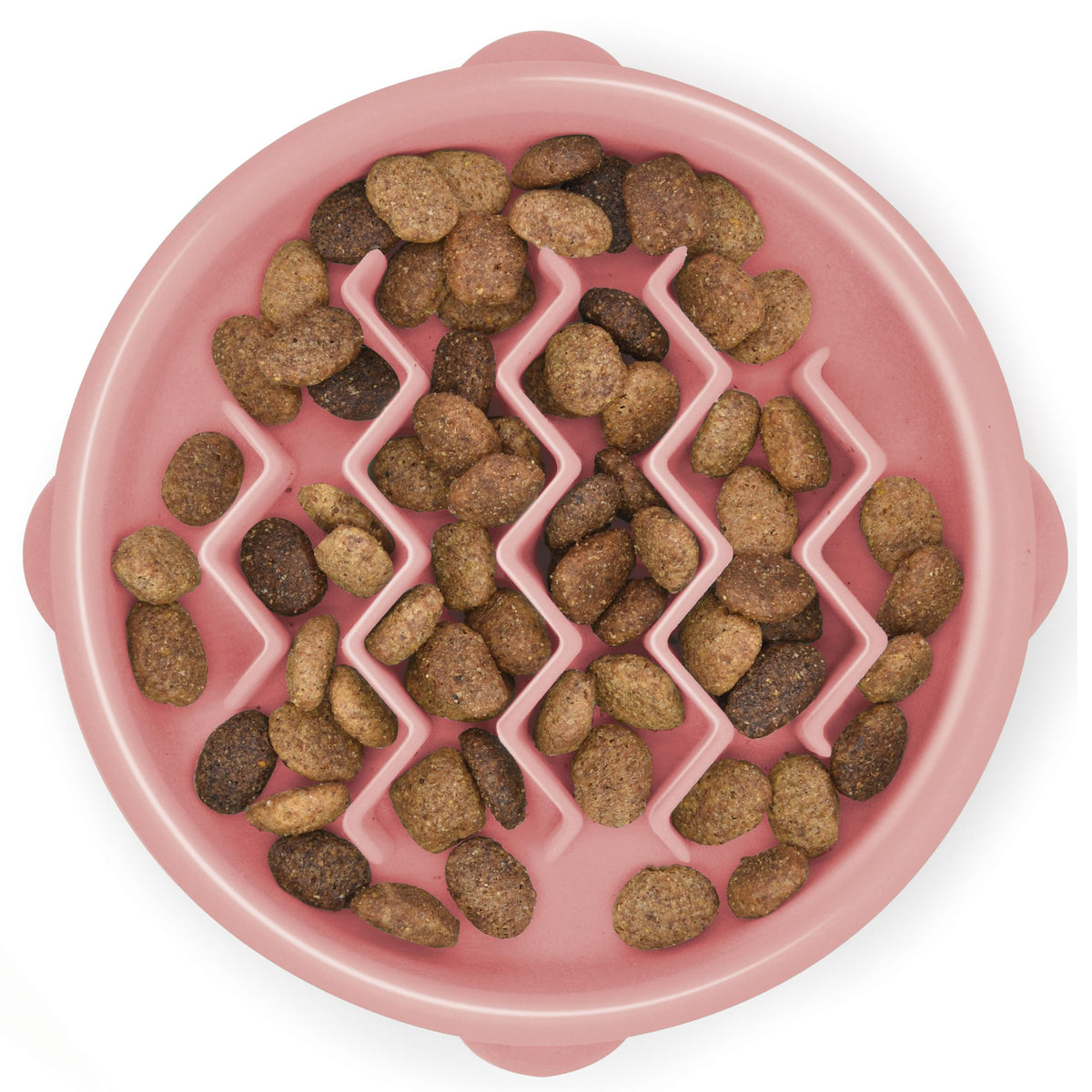 Outward Hound Fun Feeder Slo Tazon Rosa Onda: fomenta ritmo lento al comer y juego interactivo.