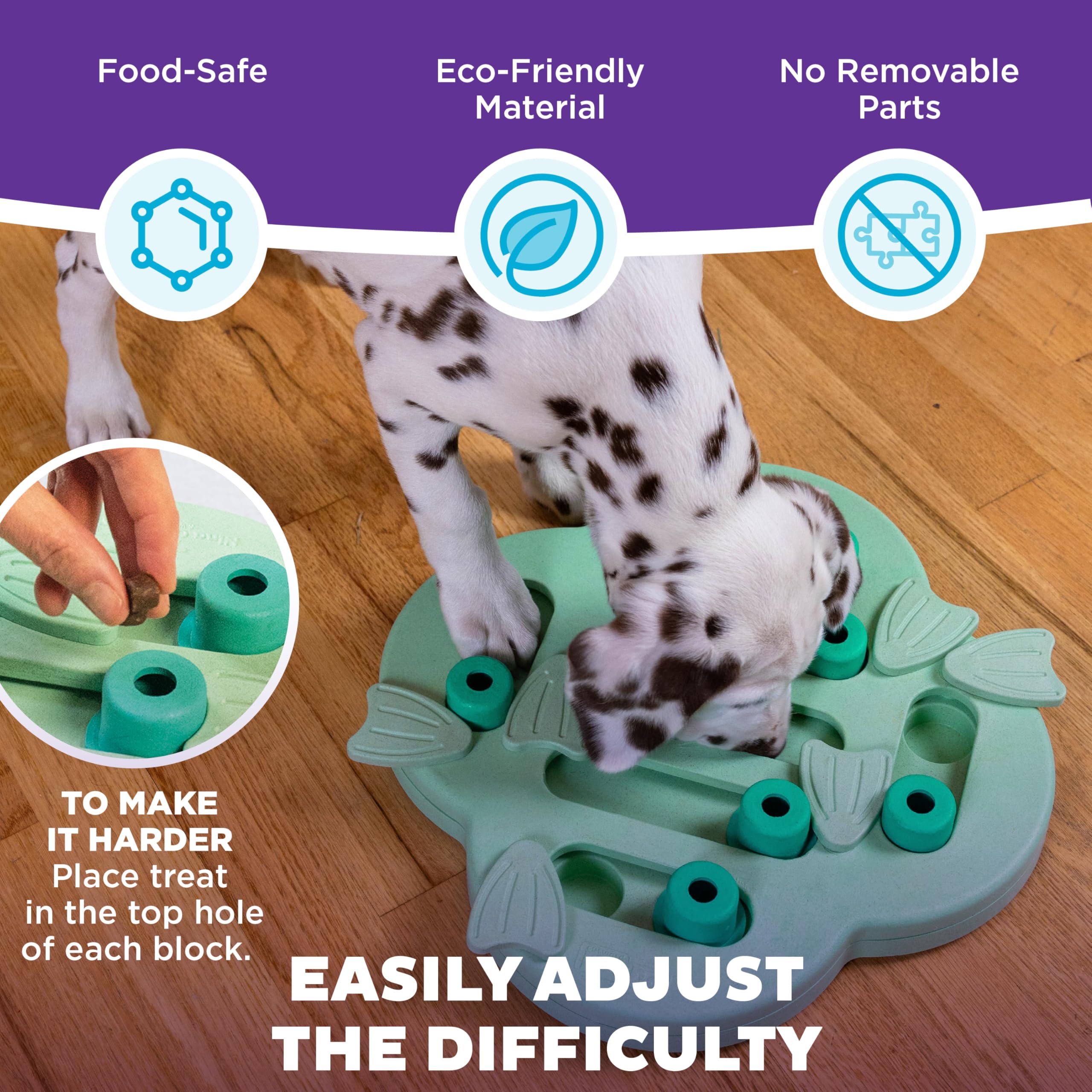 Outward Hound Nina Ottosson Hide N' Slide: puzzle de comida para ralentizar la ingesta