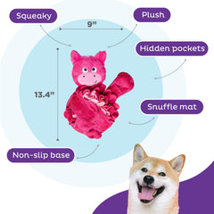 Outward Hound Snuffle Palz, bolsillos ocultos para premios, desafío extra para perros curiosos.