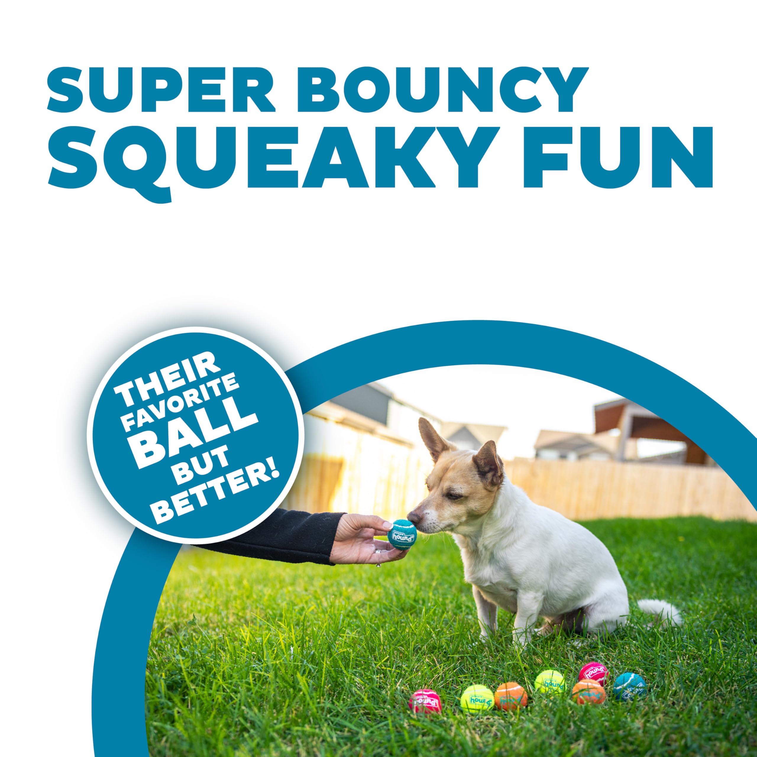 Outward Hound Squeaker Ballz: resistencia de caucho y fieltro para uso duradero.