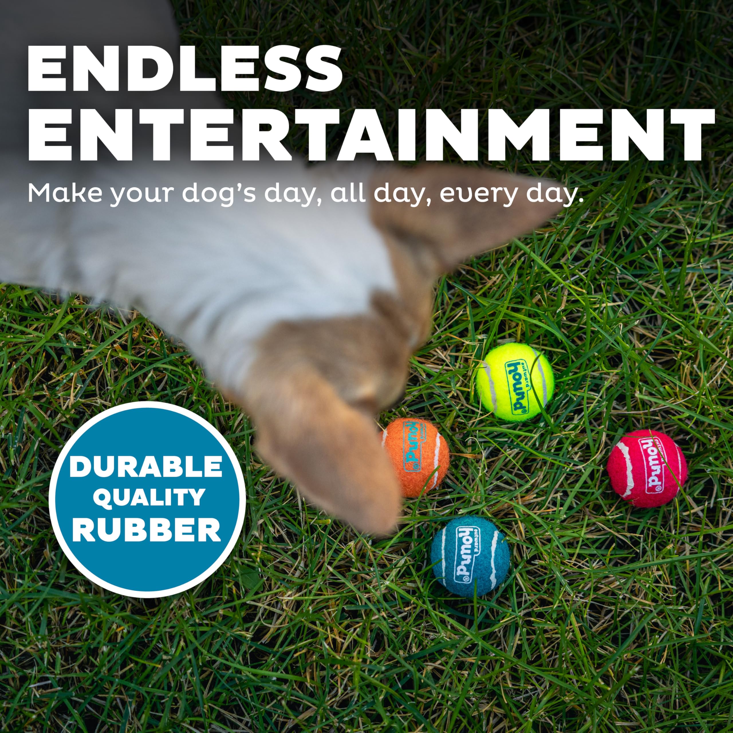 Outward Hound Squeaker Ballz, pelotas visibles para juego al aire libre.