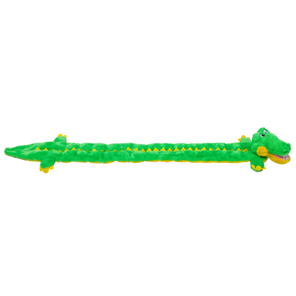 Outward Hound Squeaker Matz Gator XXL con 32 sonajeros para juego interactivo