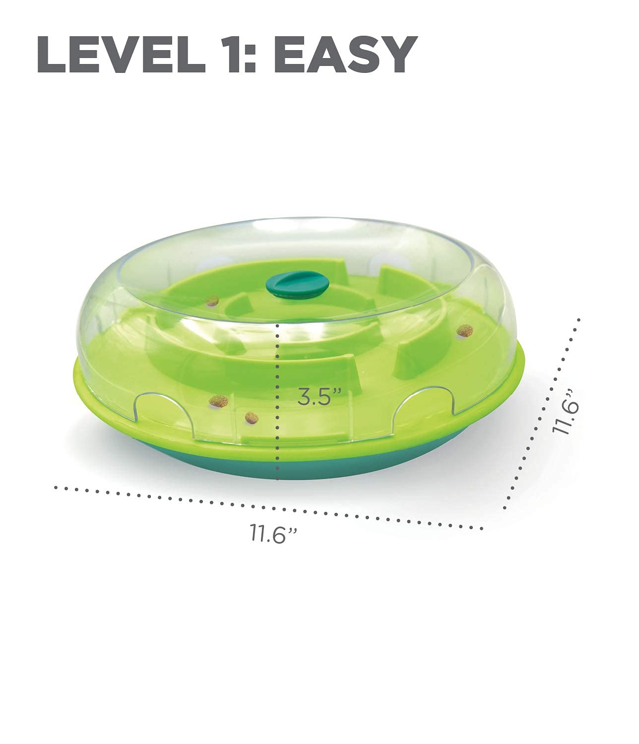 Outward Hound Wobble Bowl: interior con laberinto que libera premios lentamente.