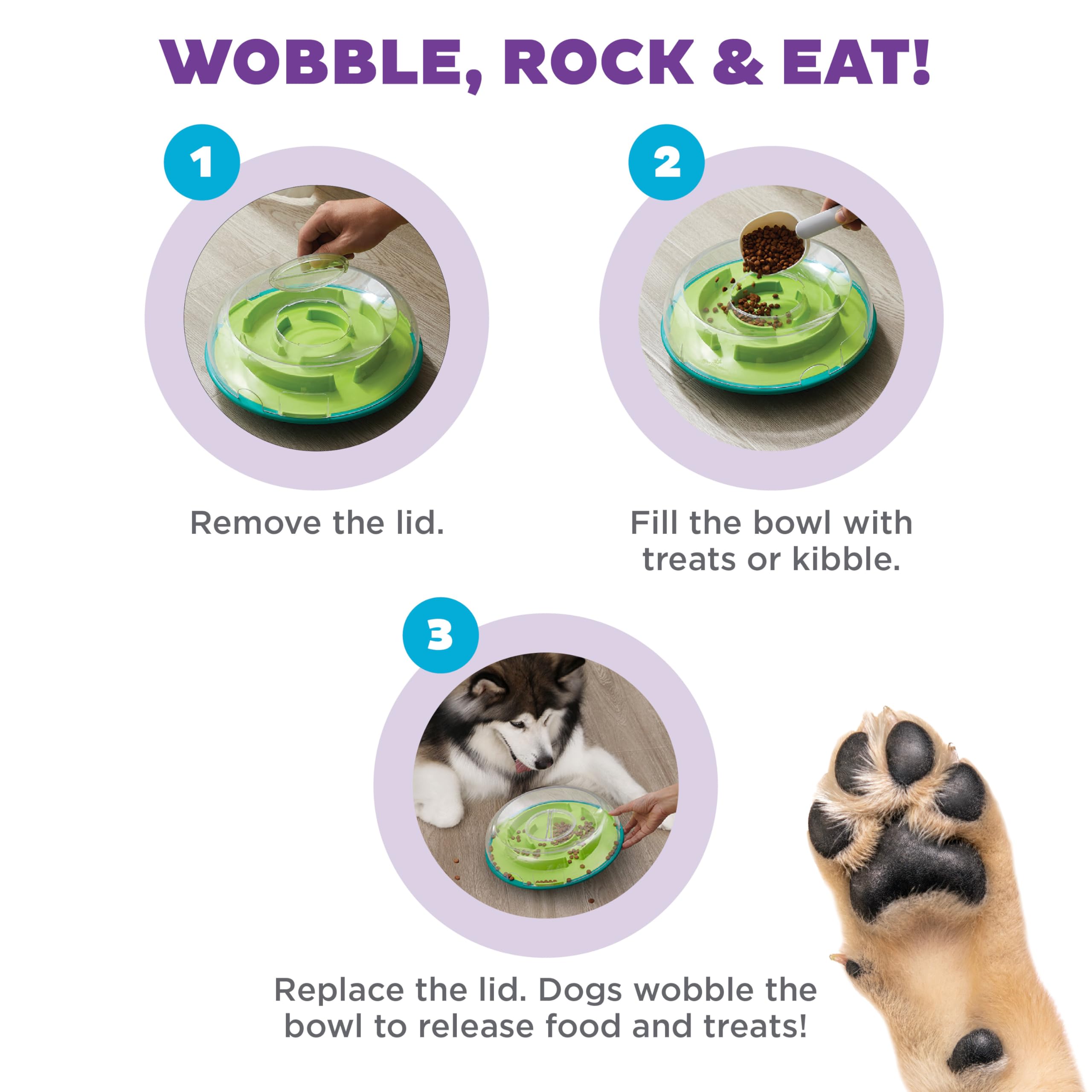 Outward Hound Wobble Bowl: apto para perros de todos los tamaños.