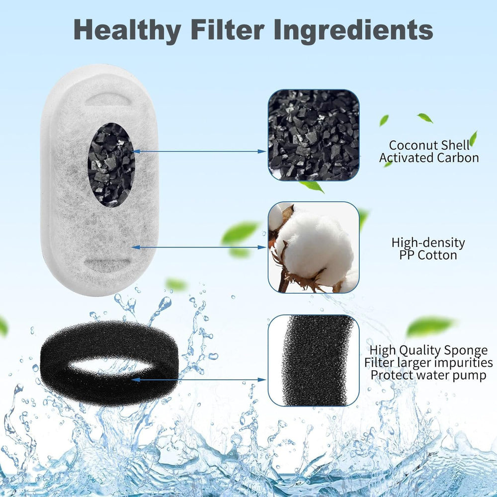 Bebedero de acero inoxidable compatible con filtros OUPUSES para mayor durabilidad.