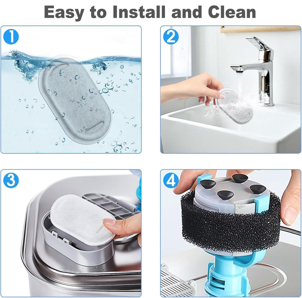Espuma filtrante OUPUSES para bebedero, atrapa pelos y partículas para agua más pura.