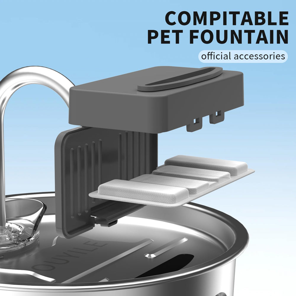 OUYILE compatibilidad con fuente de acero inoxidable para gatos