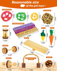 OVERTANG bloque de manzana con cuerda para hámster y cobaya, estimula masticación