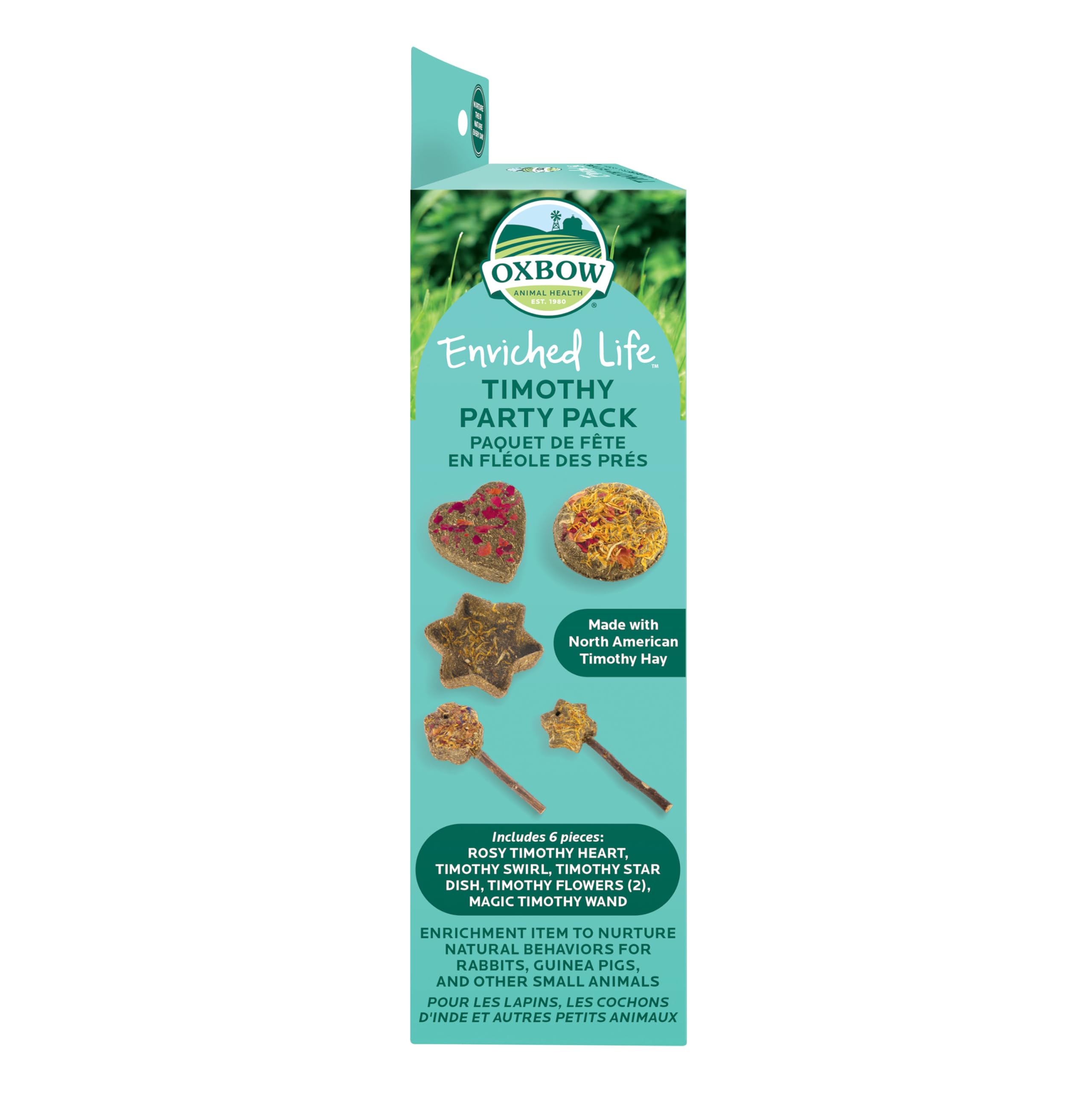 Oxbow Timothy Party Pack: materiales de alta calidad y aprobación veterinaria
