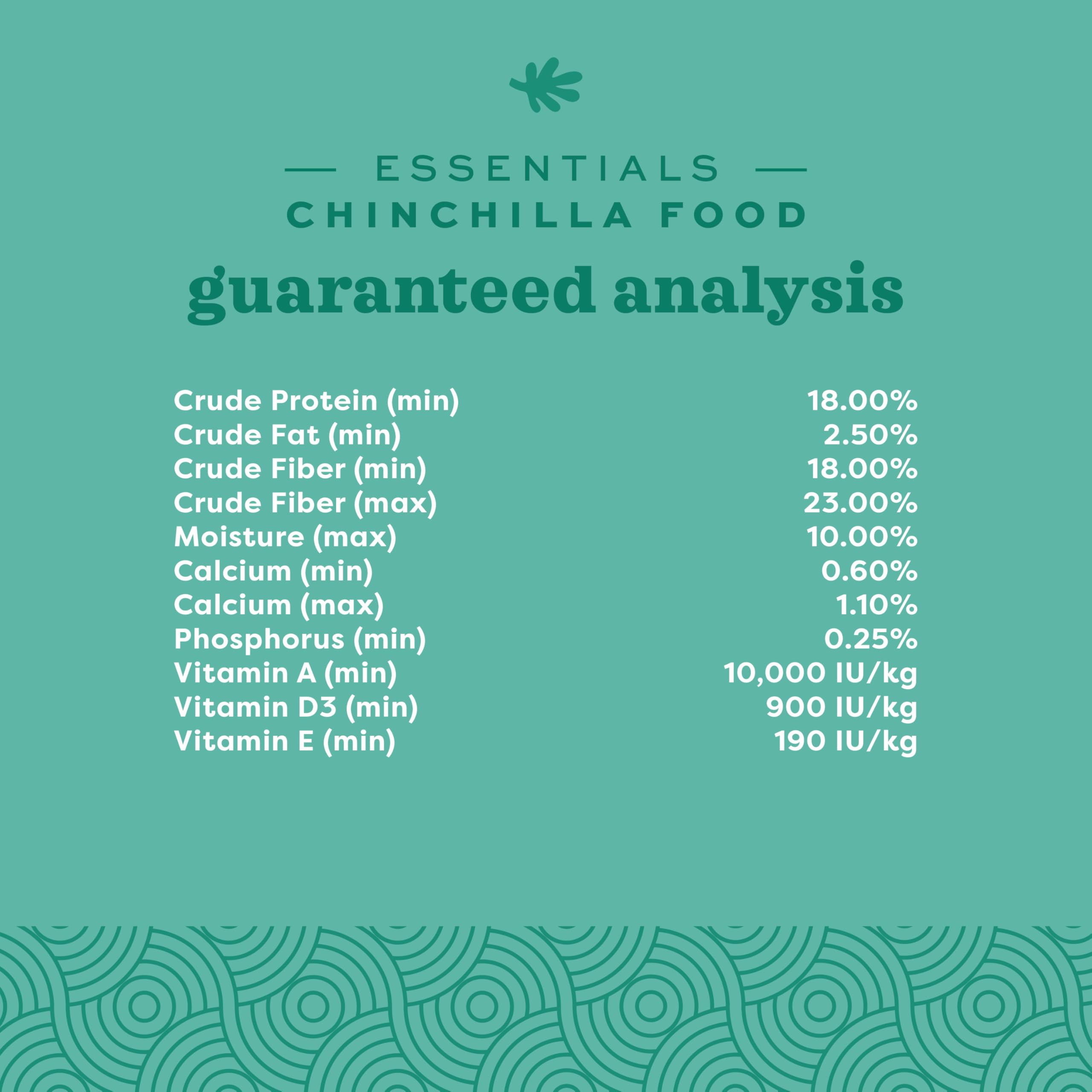Oxbow Essentials Chinchilla envase de 10 lb, fácil de manejar.