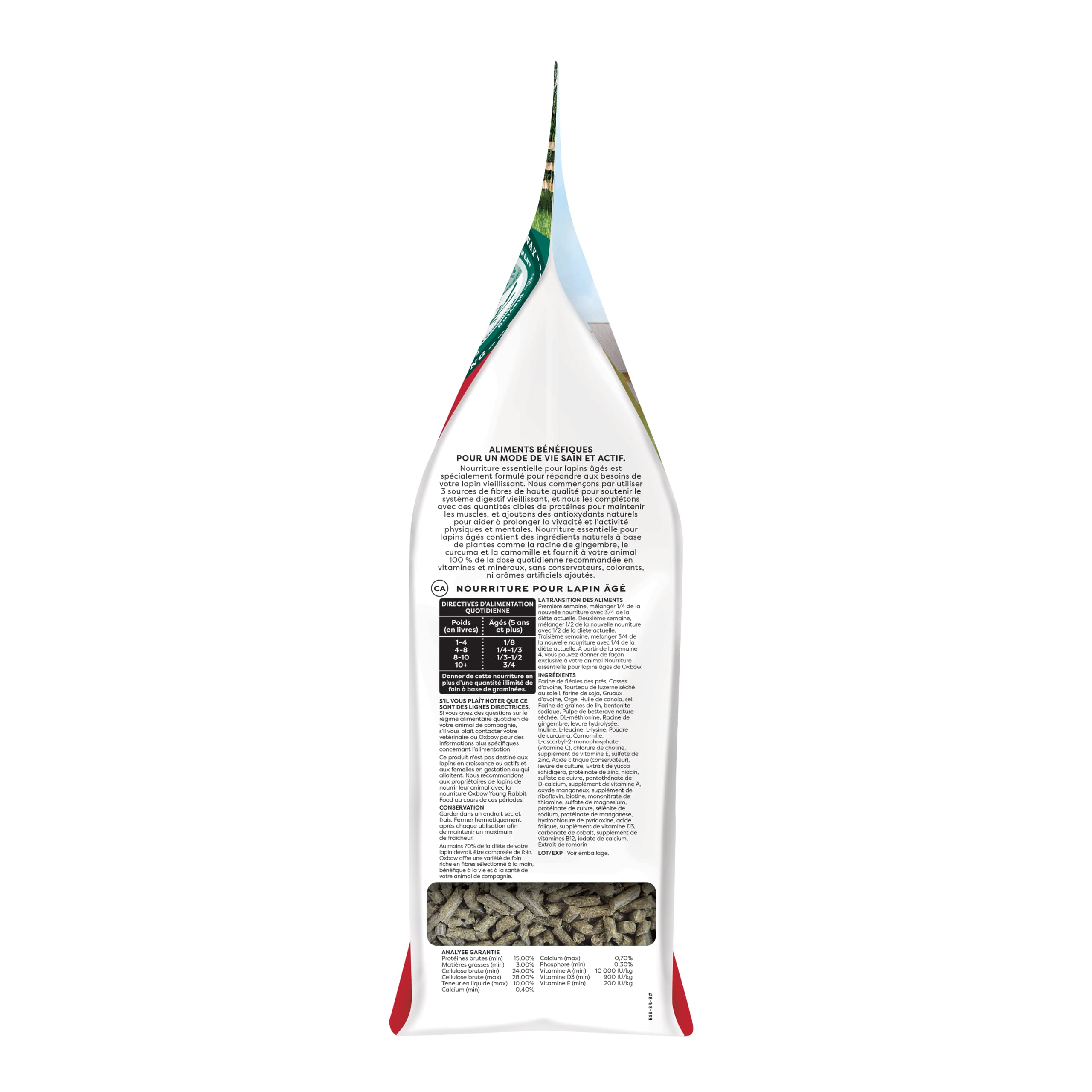 Oxbow Essentials Senior Rabbit: ingredientes herbales naturales para aroma y bienestar