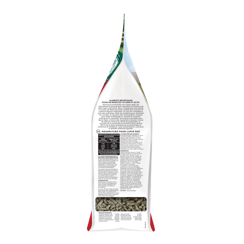 Oxbow Essentials Senior Rabbit: ingredientes herbales naturales para aroma y bienestar