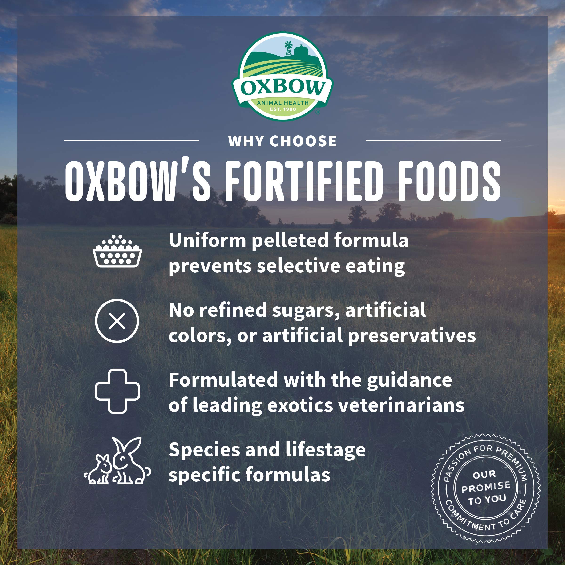 Oxbow Garden Select: nutrición completa en cada pellet para crecimiento diario.