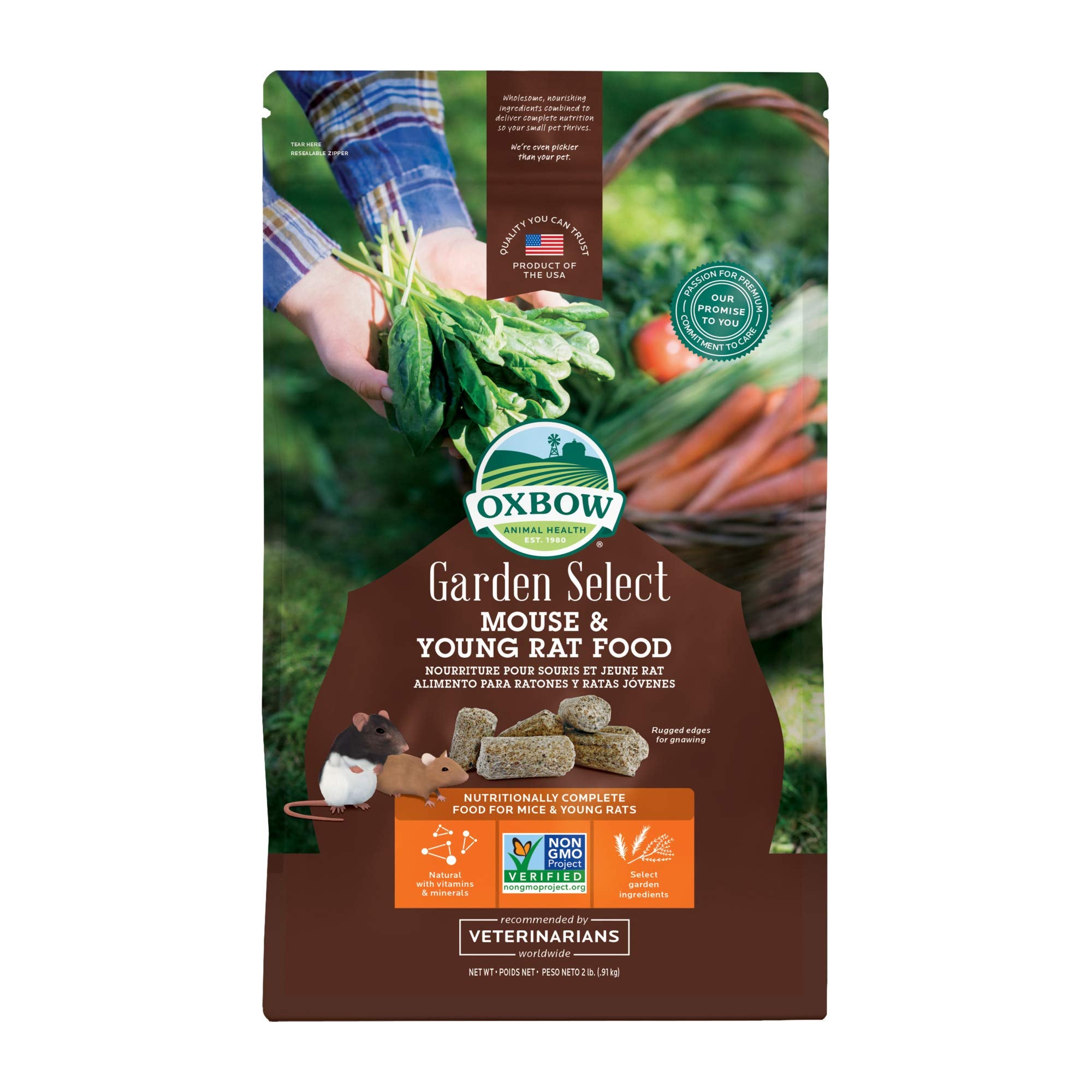 Oxbow Garden Select: pellets uniformes para ratones, dieta equilibrada.