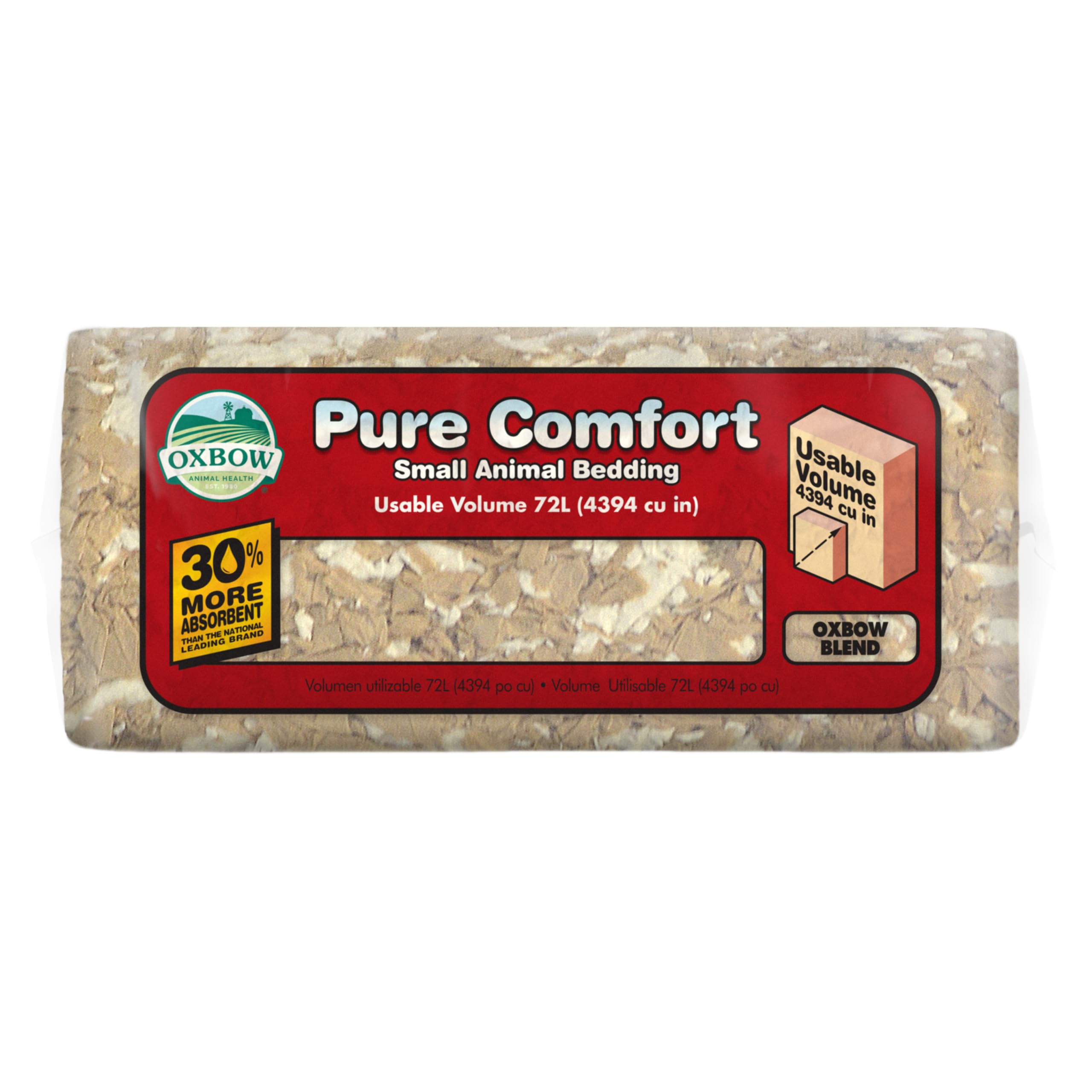 Oxbow Pure Comfort Bedding: hábitat limpio con bajo polvo.