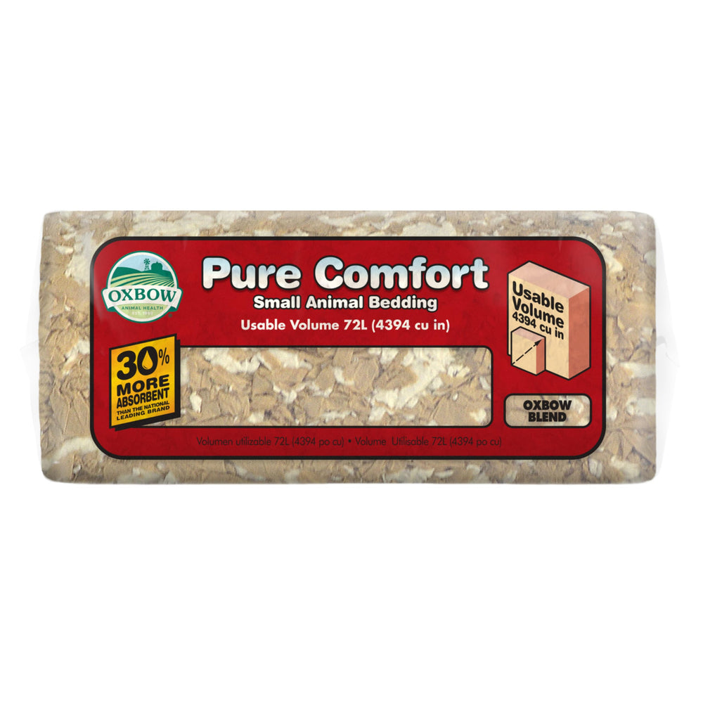 Oxbow Pure Comfort Bedding: hábitat limpio con bajo polvo.