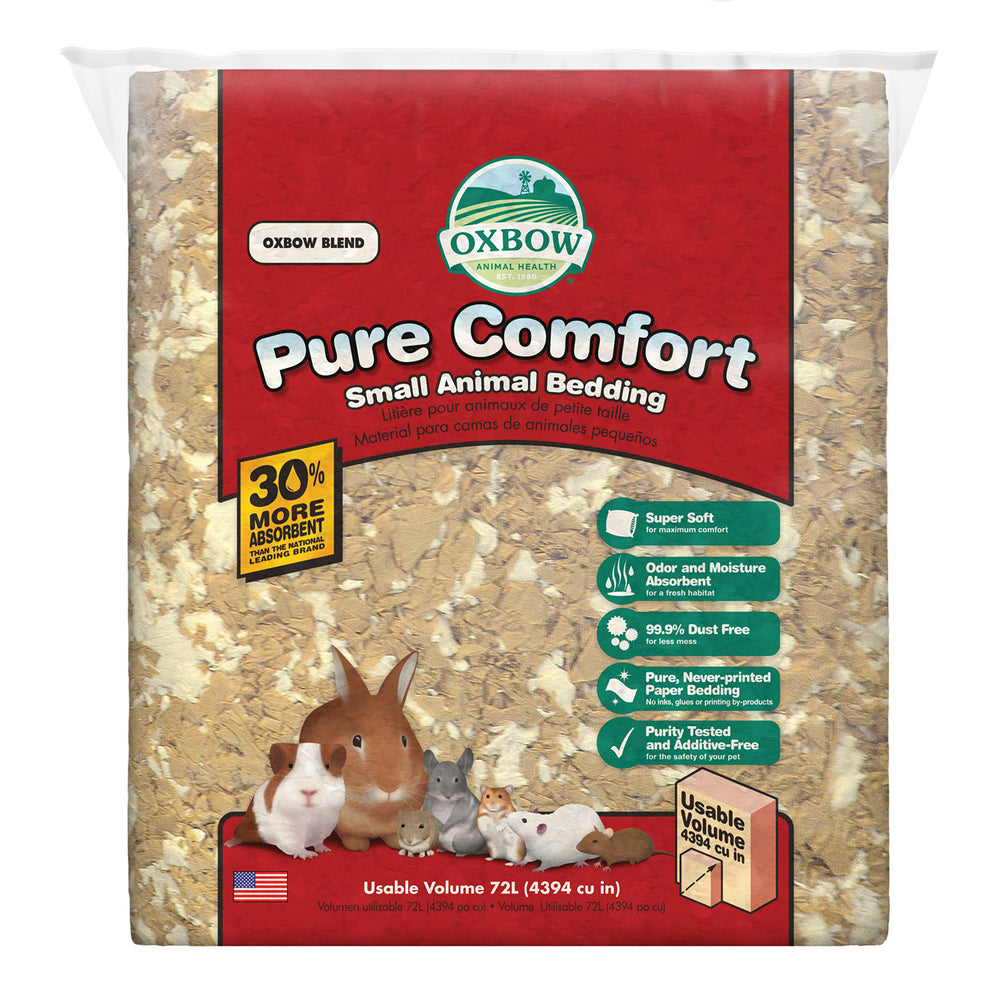 Oxbow Pure Comfort Bedding: lecho de papel sin impresión, suave y seguro.