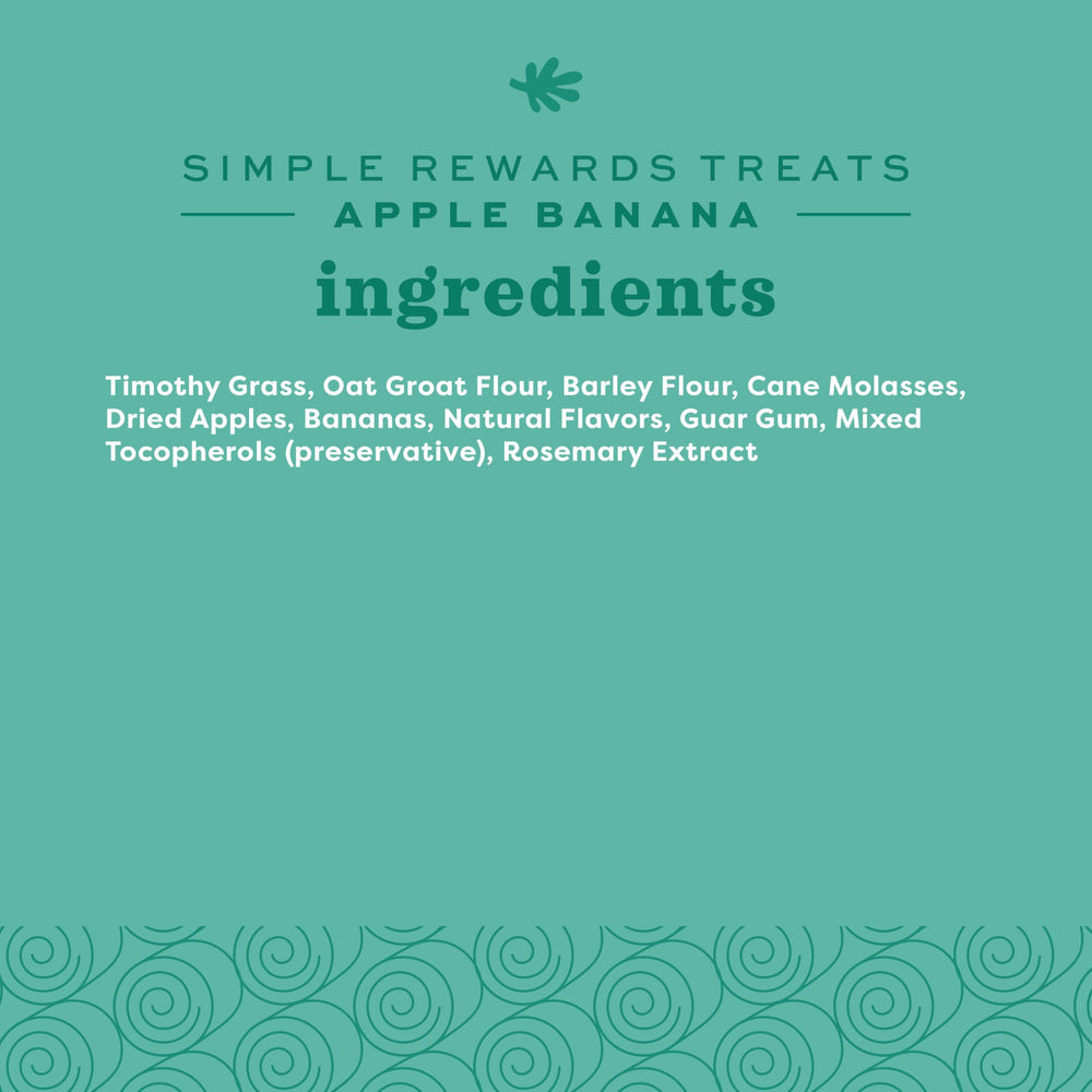 Oxbow Simple Rewards premio nutritivo con fibra de timothy para forraje natural.