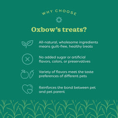 Oxbow Recompensas Simples Sin colorantes, snack saludable para conejos y cobayas.