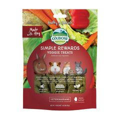 Oxbow Recompensas Simples Zanahorias y Pimiento para conejos y cobayas, snack natural.