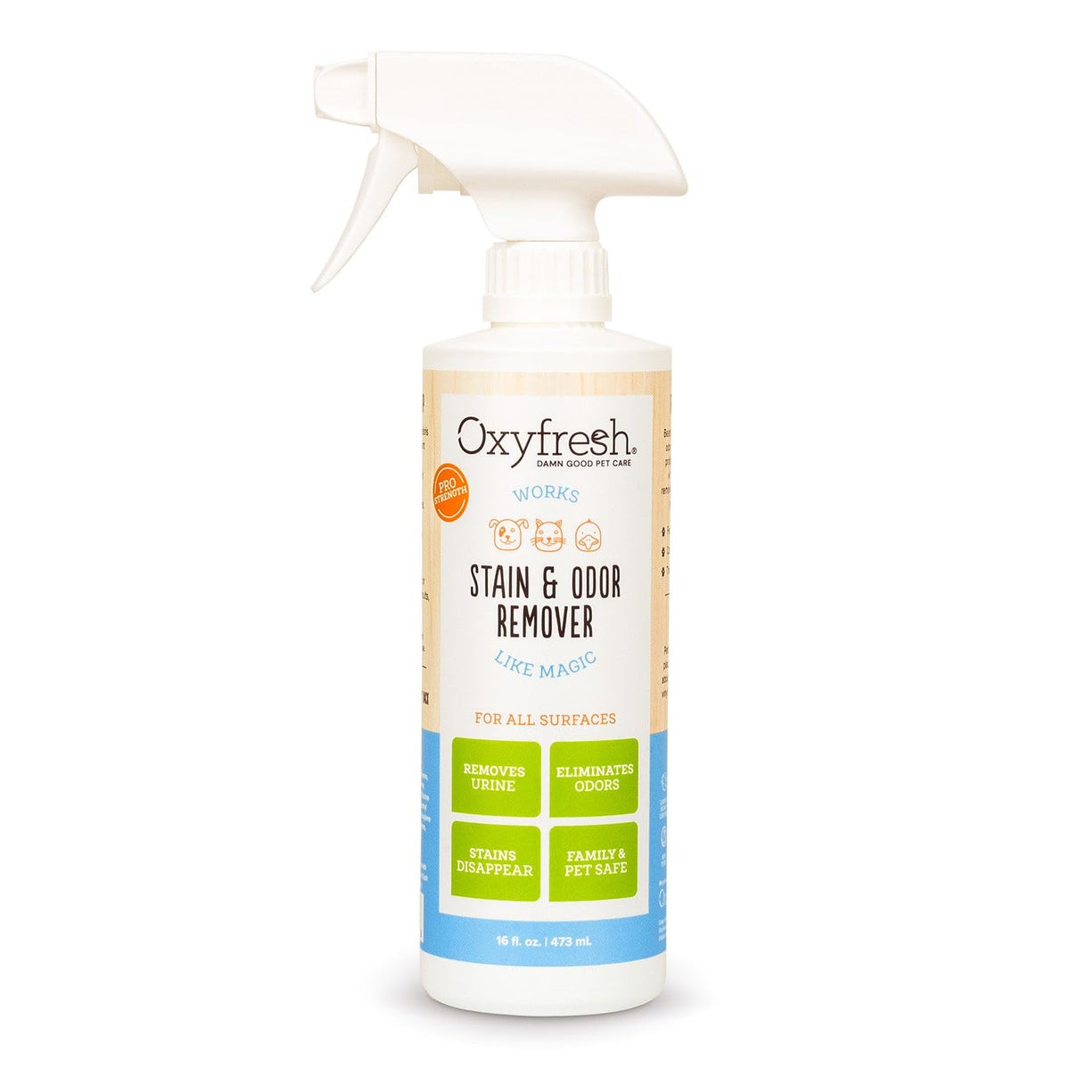 Oxyfresh limpiador de manchas en alfombras, frasco, acción rápida para manchas difíciles.