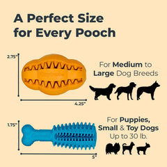 Oxyfresh Juguete dental con premios para perros, fomenta juego y cuidado dental