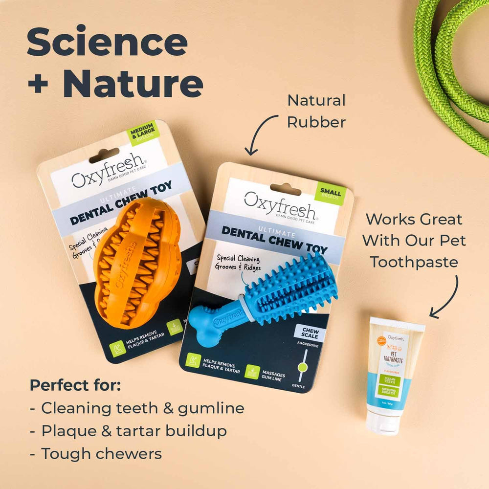 Oxyfresh Juguete dental sin sabor natural cuida la mordida