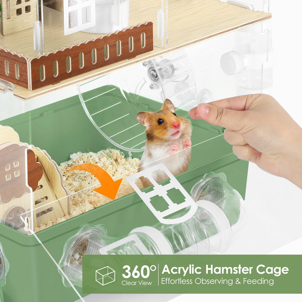 OYEAL panel frontal de apertura para alimentación y juego fácil