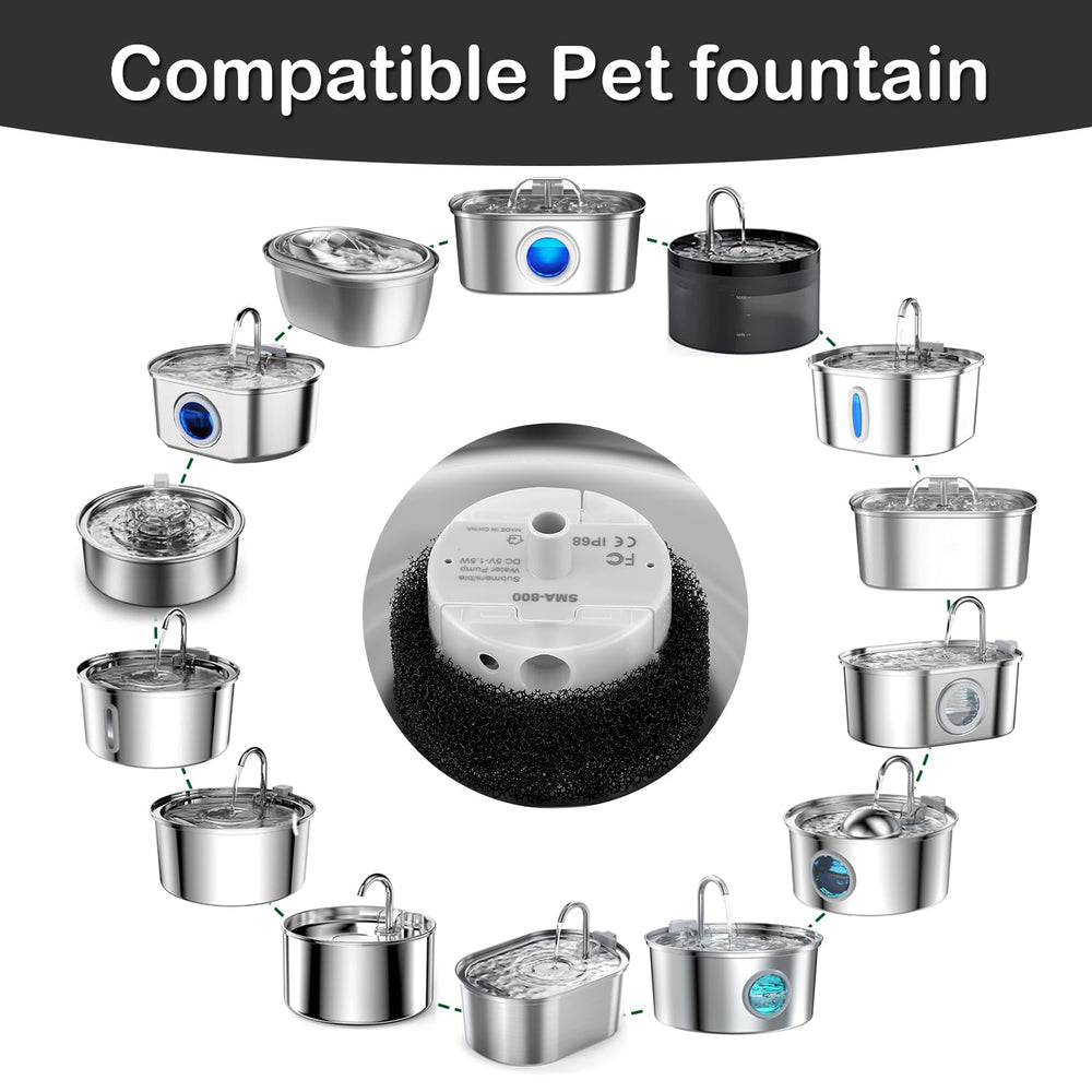 La bomba OYES para fuente de gatos, IP68 resistente al agua para uso seguro.