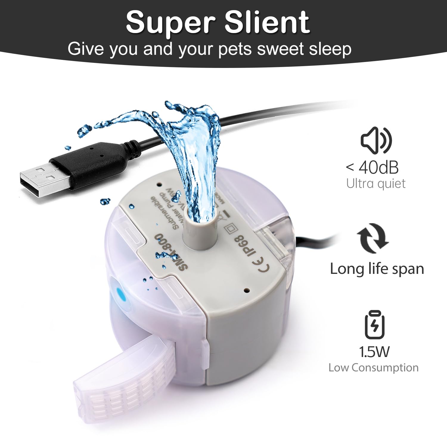 Bomba SMA-800 de OYES, USB, versátil para adaptadores y cargadores.